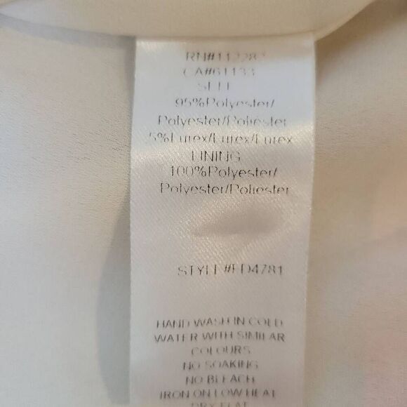 Adelyn Rae Floral Metallic Stripe Chiffon Mini Dress Size XL - Picture 12 of 12